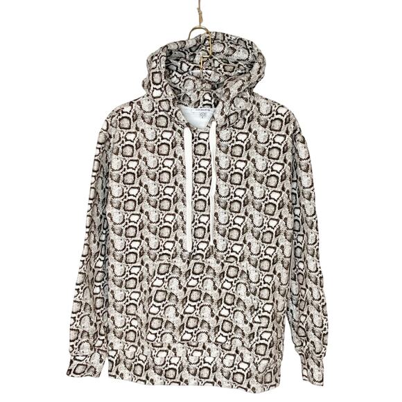 NWT Good American Printed Oversized Hoodie Snakeskin Size Small - Picture 1 of 8